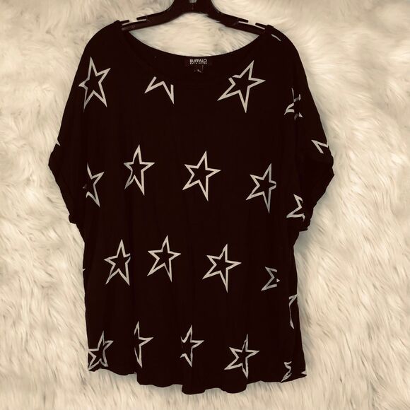 Women’s Stars in the Night Buffalo by David Bitton Blouse, Popover Tunic Top XL - Picture 2 of 6